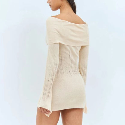 "The Radiance" Off-Shoulder Knit Dress