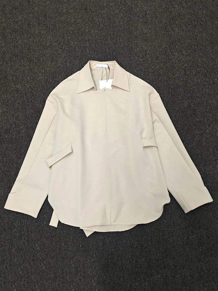 "The Power Play" Tie-Waist Blouse