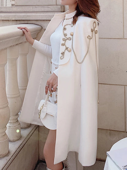 "Regal Radiance" Embellished Cape Blazer