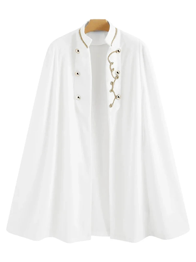 "Regal Radiance" Embellished Cape Blazer