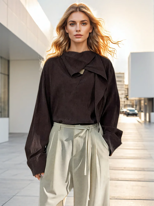 "The Quiet Confidence" Draped Blouse